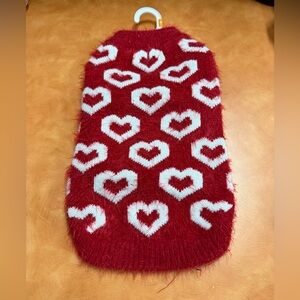 Fabdog Charming Red Heart Dog Sweater